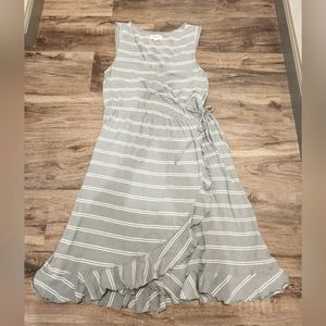 Pact Fit & Flare Wrap Midi Dress